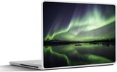 Laptop sticker - 11.6 inch - Noorderlicht - Meer - IJsland - Groen - Bos - Sneeuw - 30x21cm - Laptopstickers - Laptop skin - Cover