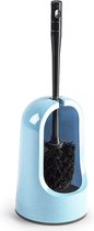 Toiletborstels/wc-borstels met houder korenbloem blauw 40 cm - Toiletborstelhouders / wc-borstelhouders