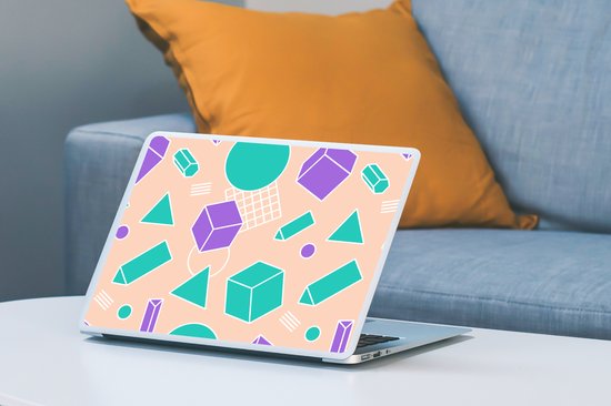 Autocollant pour ordinateur portable - 14 pouces - Vintage - Motifs - Blocs - 32x5x23x5cm - Autocollants pour ordinateur portable - Peau pour ordinateur portable - Couverture