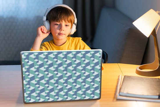 Autocollant pour ordinateur portable - 14 pouces - Motifs - Cube - 3D - 32x5x23x5cm - Autocollants pour ordinateur portable - Peau pour ordinateur portable - Couverture