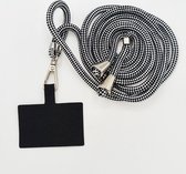 Cordon téléphonique réglable universel - damier noir et blanc - 150 cm