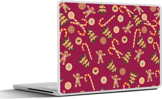 Sticker pour ordinateur portable - 11,6 pouces - Noël - Canne en sucre - Pain d'épices - Motifs - 30x21cm - Autocollants pour ordinateur portable - Skin pour ordinateur portable - Housse - Noël - Cadeau - Cadeau de Noël pour hommes et femmes
