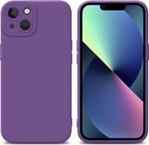 Coque pour iPhone 14 en VIOLET MAT FLUIDE - Coque de protection en silicone TPU souple