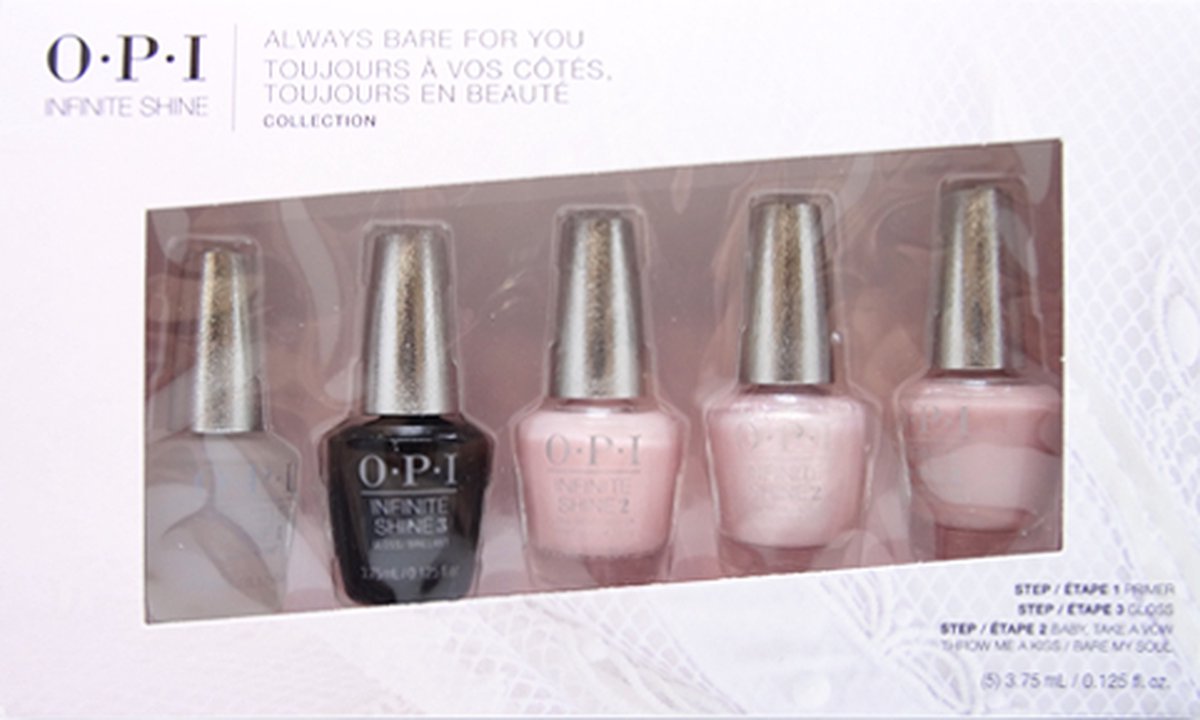 OPI always bare for you infinite shine cadeasetje 5x3.75ml