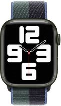 Apple Watch Woven Sport Band pour Apple Watch 1-8 / SE / Ultra - 45mm - Minuit / Eucalyptus