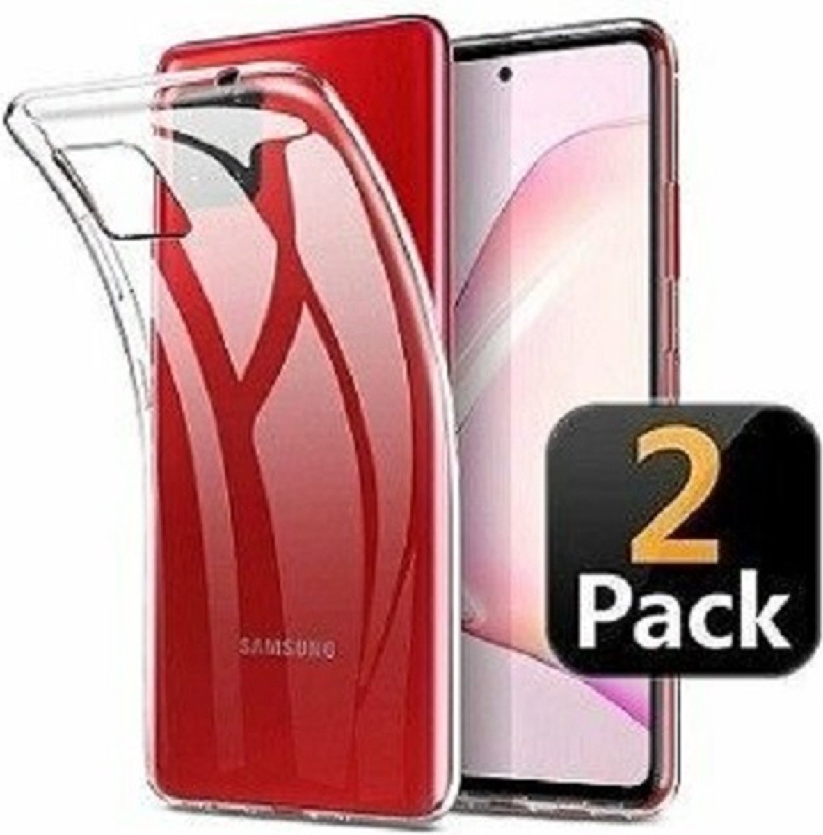 Samsung Note 10 Lite Hoesje Siliconen TPU Transparant 2x
