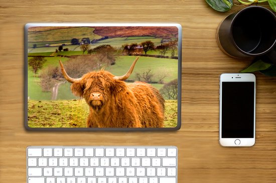 Autocollant pour ordinateur portable - 10,1 pouces - Highlander écossais - Berg - Automne - 25x18cm - Autocollants pour ordinateur portable - Peau pour ordinateur portable - Couverture