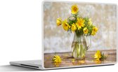 Autocollant pour ordinateur portable - 13,3 pouces - Fleurs - Jaune - Nature morte - 31x22,5 cm - Autocollants pour ordinateur portable - Skin pour ordinateur portable - Housse