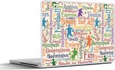Laptop sticker - 13.3 inch - Patroon - Sport - Alfabet - Quotes - 31x22,5cm - Laptopstickers - Laptop skin - Cover