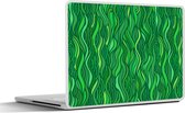 Laptop sticker - 10.1 inch - Zeewier - Patronen - Groen - 25x18cm - Laptopstickers - Laptop skin - Cover