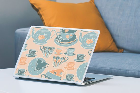 Sticker ordinateur portable - 15,6 pouces - Motifs - Vintage - Tasse - Thee