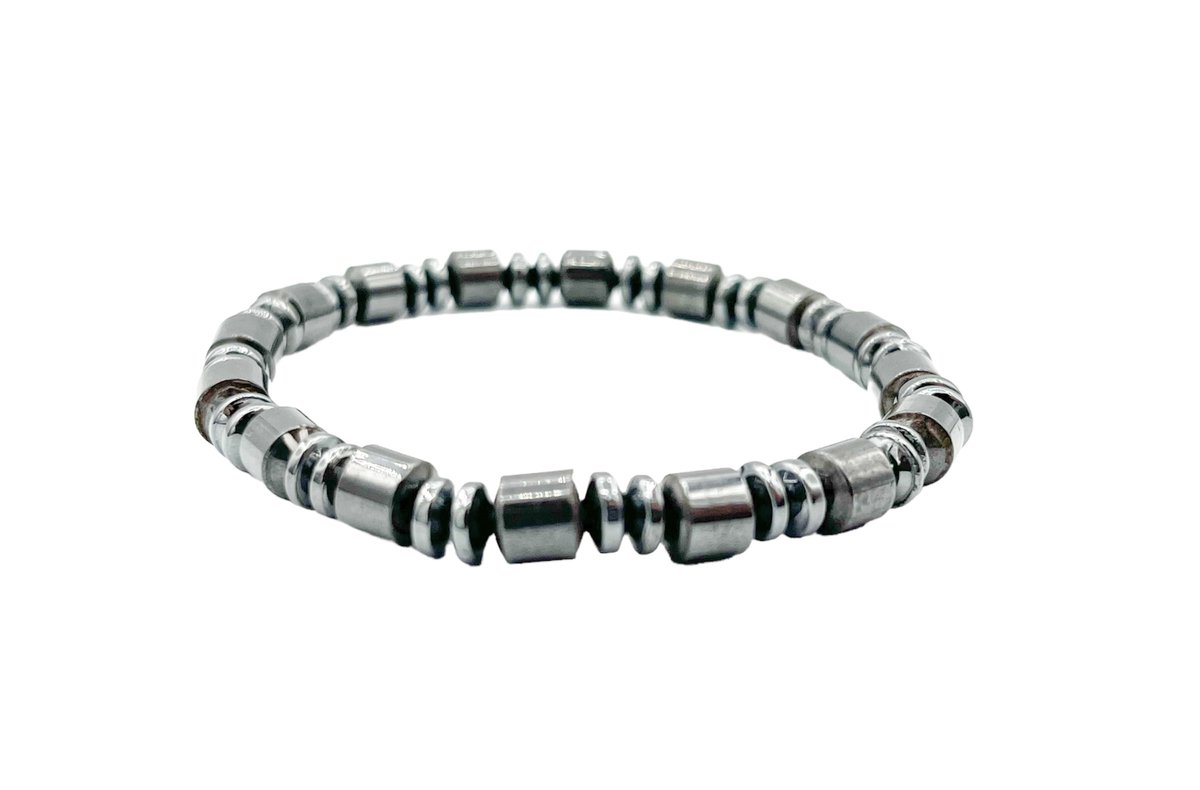 DANETI - Armband STEVE - chakra - 18,5 cm - metallic - dia 0,8 cm – elastiek
