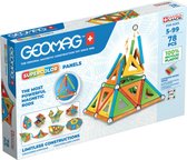 GEOMAG CLASSIC, SUPERCOLOR PANELS 78 stuks, magnetische constructie, educatieve spelletjes, speelgoed voor kinderen van 5 jaar, GMS03