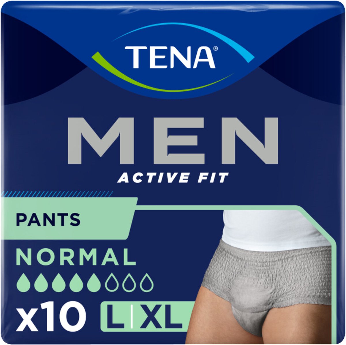 Goedkoopste Tena Men Active Fit Pants Normal L/XL - 1 pak van 10 stuks