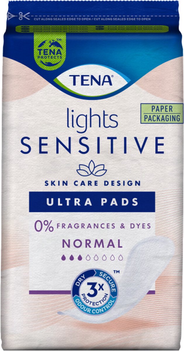 Goedkoopste TENA Sensitive Lights Ultra Pads Normal 16 stuks