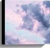 WallClassics - Canvas  - Grijze Wolken - 30x30 cm Foto op Canvas Schilderij (Wanddecoratie op Canvas)