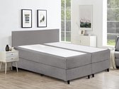 compleetBED® Boxspring 120x200 incl. thuismontage - Complete set met matras - Grijs