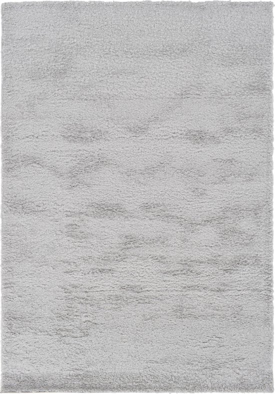 the carpet Bahar Shaggy - elegante designertapijt voor de woonkamer, zacht en onderhoudsvriendelijk hoogpolig vloerkleed, Crème-Zwart-1, 140 x 200 cm