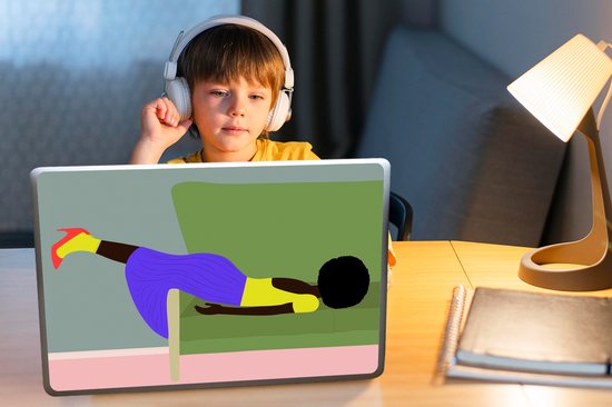 Autocollant pour ordinateur portable - 15,6 pouces - Femme - Minimalisme - Design - 36x27,5 cm - Autocollants pour ordinateur portable - Peau pour ordinateur portable - Couverture