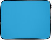 Laptophoes 15.6 inch - Blauw - Licht - Kleuren - Laptop sleeve - Binnenmaat 39,5x29,5 cm - Zwarte achterkant - Back to school spullen - Schoolspullen jongens en meisjes middelbare school - Macbook air hoes - Chromebook sleeve