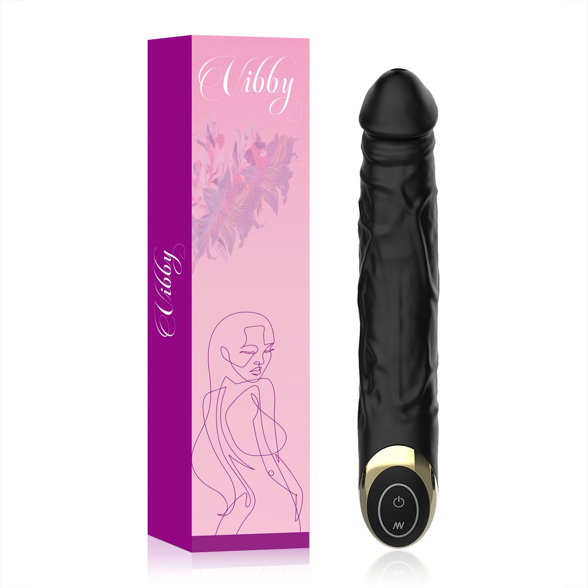 Goedkoopste Vibby® Luxe Dildo - Vibrators voor Vrouwen Realistisch - Dildo XXL - Ø 31 mm - 21 cm - Zwart