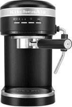 KitchenAid Espressomachine Artisan - koffiemachine met slimme sensortechnologie, stoompijpje en accessoires - Zwart