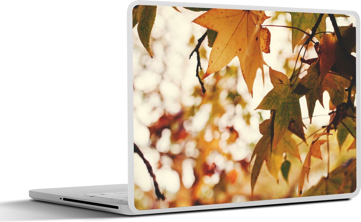 Laptop sticker - 17.3 inch - Natuur - Herfstbladeren - Landelijk - 40x30cm - Laptopstickers - Laptop skin - Cover