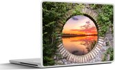 Laptop sticker - 14 inch - Zee - Zonsondergang - Doorkijk - 32x5x23x5cm - Laptopstickers - Laptop skin - Cover