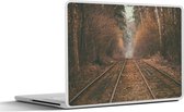 Laptop sticker - 10.1 inch - Treinspoor - Pad - Bos - Boom - 25x18cm - Laptopstickers - Laptop skin - Cover