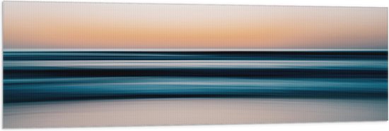 WallClassics - Drapeau - Mer calme et ondulante - Photo sur polyester 150 x 50 cm