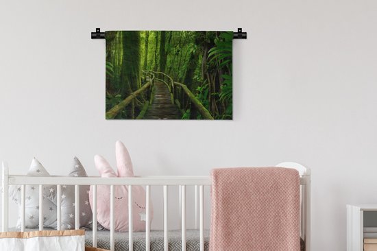 Tapisserie - Tapisserie - Jungle - Pont - Mousse - Nature - Tropical - 60x40 cm - Tapisserie