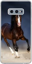 Coque Samsung Galaxy S10e - Paarden - Animaux - Sable - Coque de téléphone en Siliconen