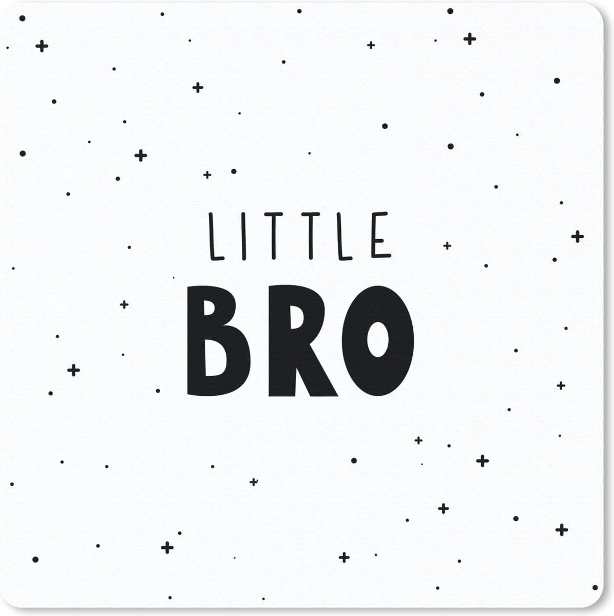 Muismat 30x30 cm - Mousepad Spreuken - Kind - Jongens - Little bro - Quotes - Muismatten