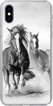 Geschikt voor iPhone Xs Max hoesje - Paarden - Dieren - Illustratie - Siliconen Telefoonhoesje
