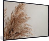 Cadre photo avec affiche - Herbe - Plantes - Nature - Herbe de la pampa - 60x40 cm - Cadre pour affiche - Décorations de Noël - Décoration de Noël pour l'intérieur - Noël