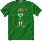 Foute kersttrui - Bier haal kerstelf - T-Shirt - Heren - Kelly Groen - Maat XL