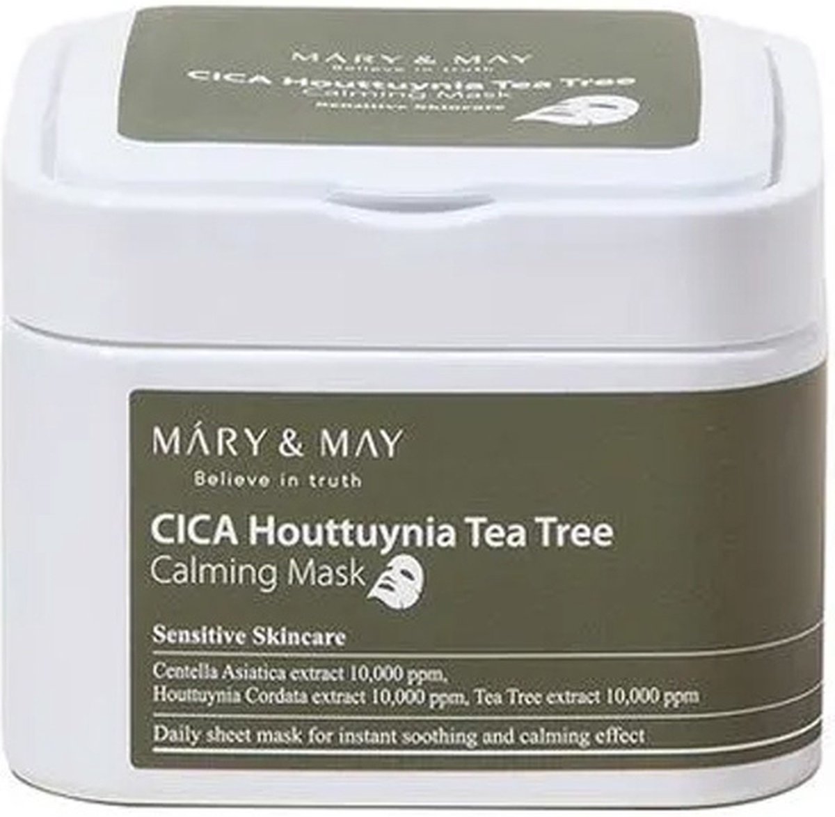 Mary & May - CICA Houttuynia Tea Tree Calming Mask 30 pcs [Korean Skincare]
