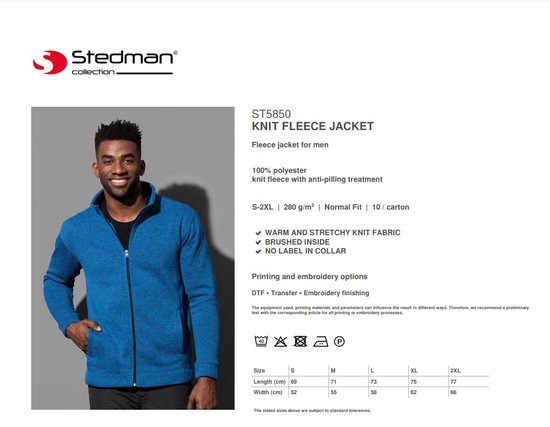 Stedman Fleece vest premium Donker Grijs gemêleerd voor heren - Outdoorkleding wandelen/kamperen - Vesten/jacks herenkleding L - Stedman