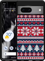 Google Pixel 7 Hardcase hoesje Gebreide Kersttrui II - Designed by Cazy