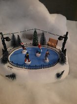 schaatsbaan kerstdorp winterdorp kerstmis kerst lxbxh 27cmx21cmx14cm