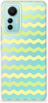 Siliconen Back Cover Xiaomi 12 Lite GSM Hoesje Waves Yellow