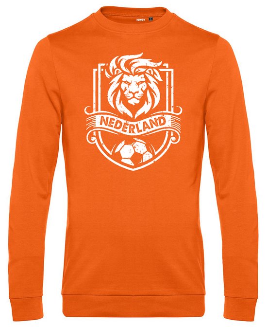 Sweater Leeuw Embleem | Oranje Shirt | Koningsdag Kleding | Oranje | maat XL