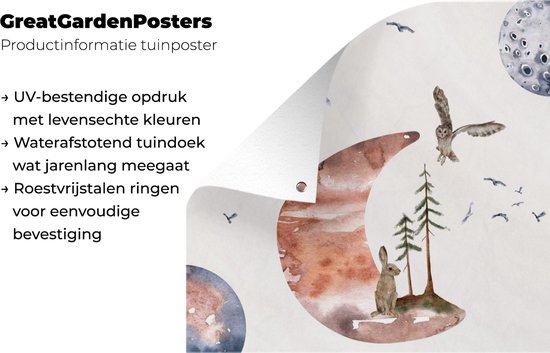 Affiche jardin - Toile jardin - Posters de jardin extérieur - Citations - Bonne nuit - Dictons - Enfants - Garçons - Filles - Enfant - 80x120 cm - Jardin