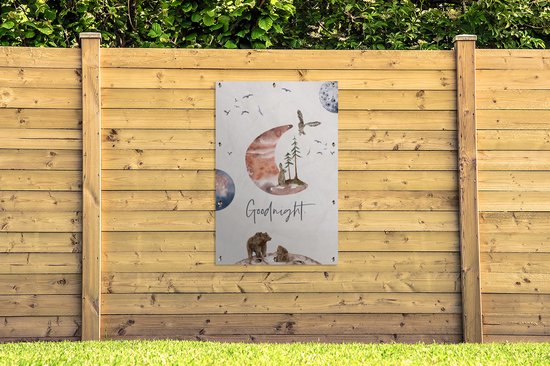 Affiche jardin - Toile jardin - Posters de jardin extérieur - Citations - Bonne nuit - Dictons - Enfants - Garçons - Filles - Enfant - 80x120 cm - Jardin