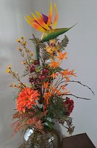 Zijden bloemen, Kunstbloemen, Nepbloemen, Zijdenboeket, , Zijden boeket - Luxe Zijden Bloemen - Kunstbloemen - Nepbloemen Herfstboeket gemengd 80*45