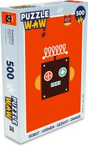 Puzzel Robot - Vormen - Gezicht - Oranje - Jongens - Kinderen - Legpuzzel - Puzzel 500 stukjes