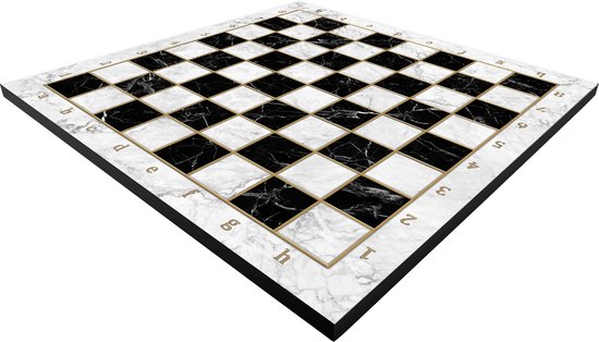 Houten schaakbord met witte rand - Maat L 30cm - Antislip - Geschikt voor  grote... | bol.com