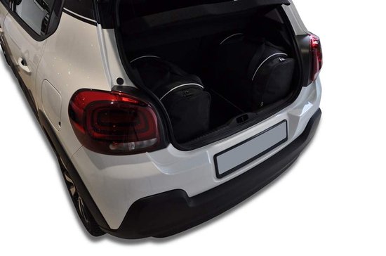 CITROEN C3 HATCHBACK 2016+ 3-delig Reistassen Op Maat Auto Interieur Kofferbak Organizer Accessoires