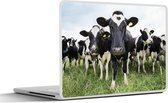 Laptop sticker - 12.3 inch - Koeien - Gras - Lente - Dieren - Weiland - Boerderij - 30x22cm - Laptopstickers - Laptop skin - Cover