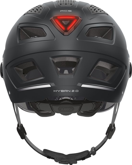 Casque de vélo Abus Hyban 2.0 ACE - Taille M (52-58 cm) - velours noir